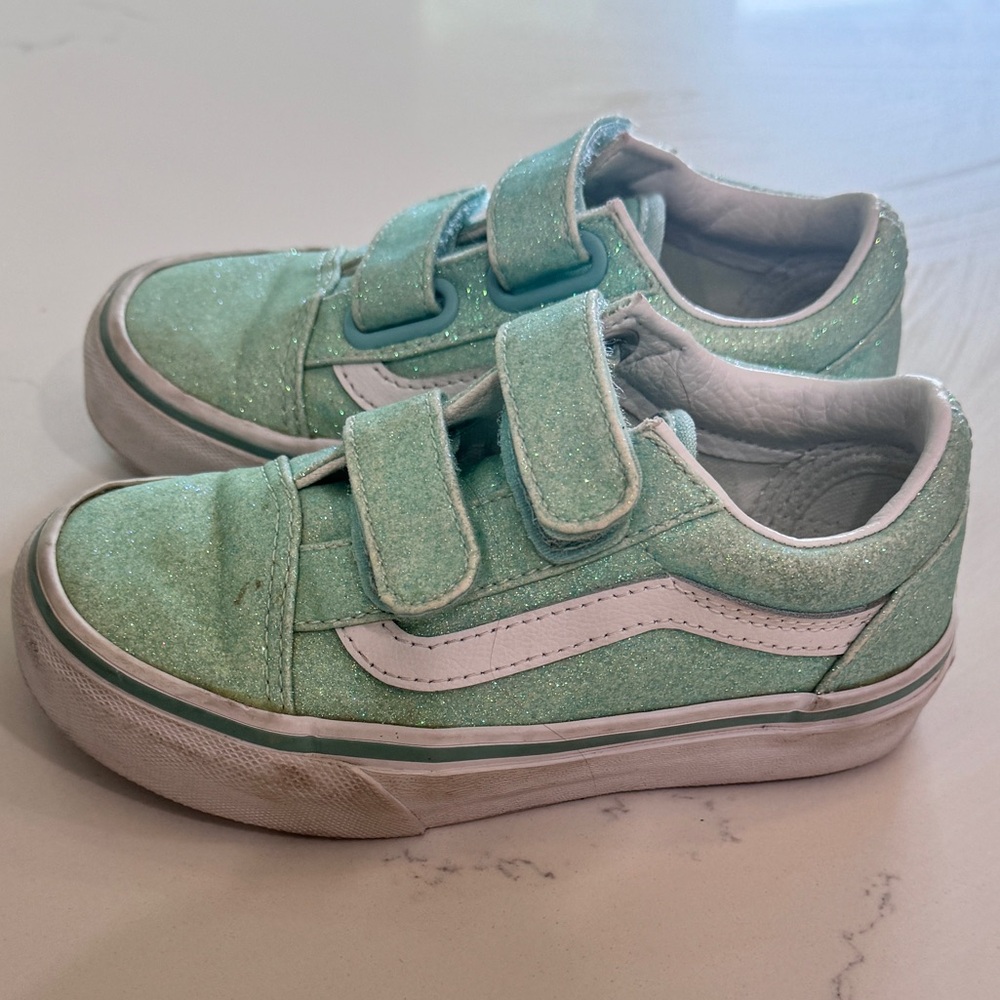 Vans Toddler Glitter size 11 Velcro Shoes
